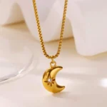 Celestial Crescent Star Necklace - Image 2