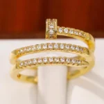 Gilded Helix Nail Adjustable Finger Ring - Image 3