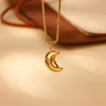 Celestial Crescent Star Necklace