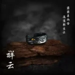 Dusk Sunset Wave Unisex Adjustable Ring - Image 4