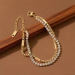 Layered Box Crystal Bracelet - Image 5