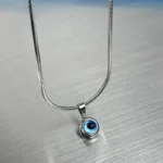 Evil Eye Silver Chain Necklace - Image 2