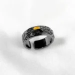 Dusk Sunset Wave Unisex Adjustable Ring - Image 2