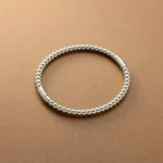 Silver Beaded Bamboo Openable Bracelet - Image 6