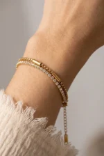 Layered Box Crystal Bracelet - Image 3