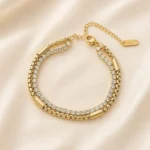 Layered Box Crystal Bracelet