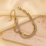 Layered Box Crystal Bracelet - Image 2