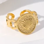 Vintage Medallion Statement Ring - Image 5