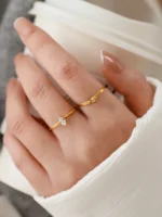 Minimalist Tie Knot Finger Ring - Image 4