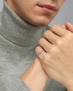 Oxidized Crackle Texture Adjustable Ring - Image 6