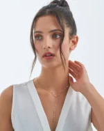 Linear Drop Bar Lariat Necklace - Image 3