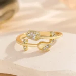 Sparkle Tulip Duo Adjustable Finger Ring - Image 5