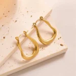Radiant Undulating Frame Hoop Earrings