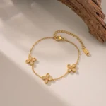 Radiant Petal Clover Chain Bracelet - Image 5