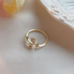 Sparkle Tulip Duo Adjustable Finger Ring - Image 7