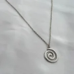 Serene Coil Spiral Pendant Necklace - Image 6